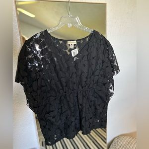 Black Sheer Lace Top